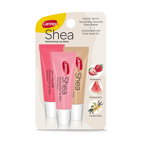 Carmex Shea Lip Balm Tubes 3 Pack