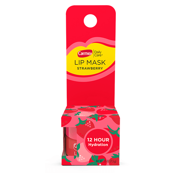 Carmex strawberry lip mask packaging