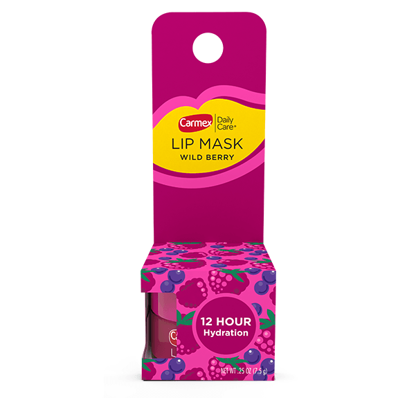 Carmex lip mask wild berry packaging